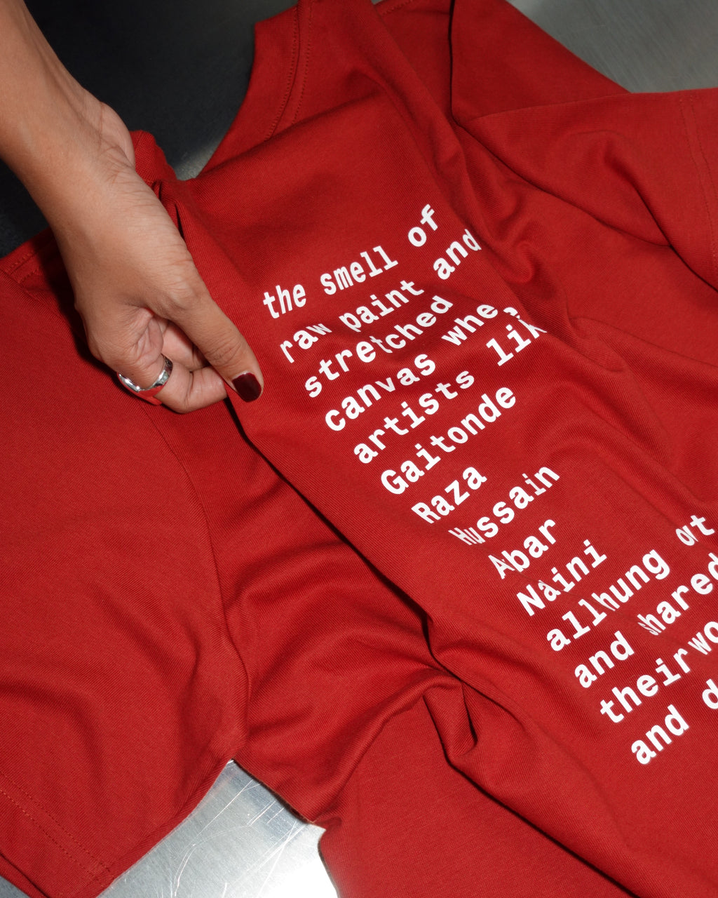 raw paint t-shirt