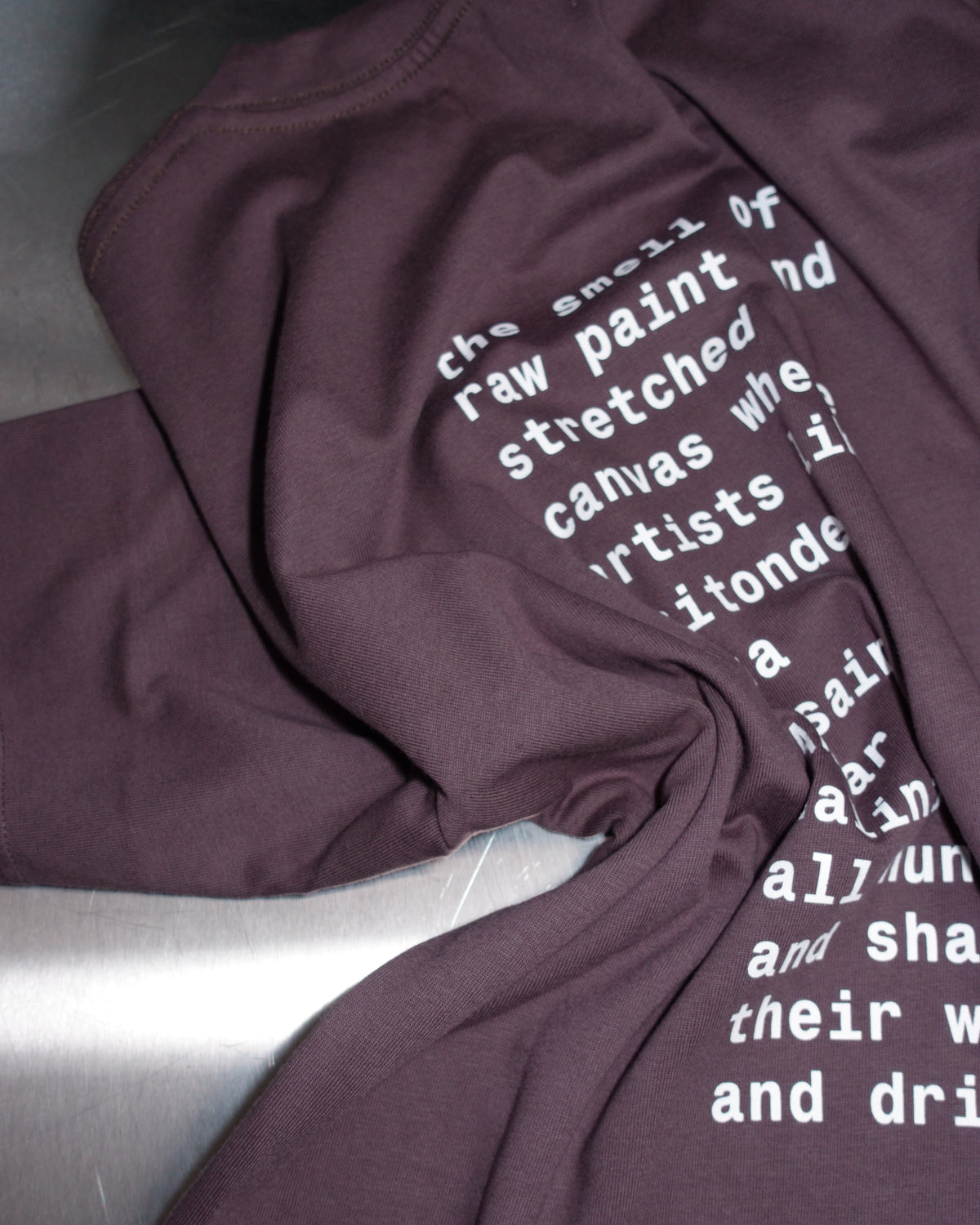 raw paint t-shirt